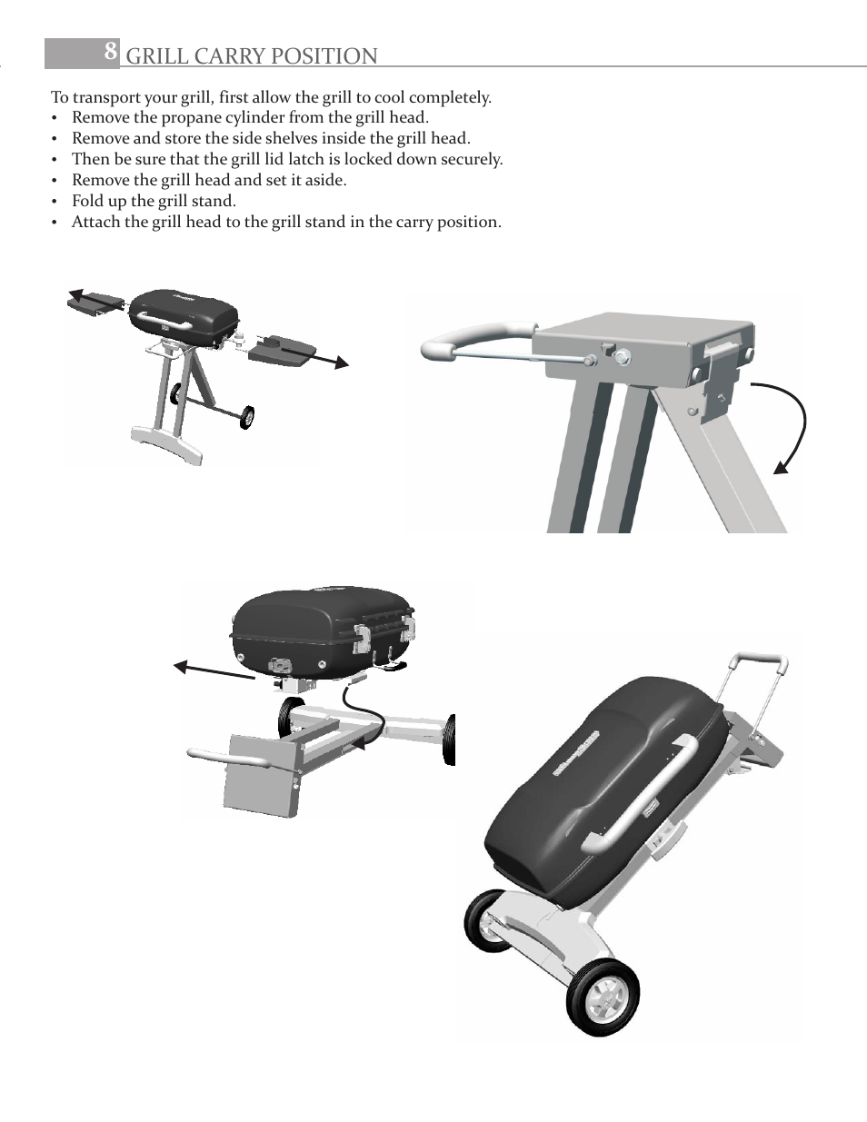 Grill carry position | Char-Broil GRILL2GO 11401587 User Manual | Page 8 / 8