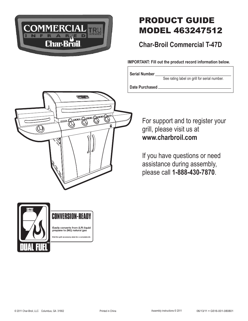 Char-Broil 463247512 User Manual | 28 pages