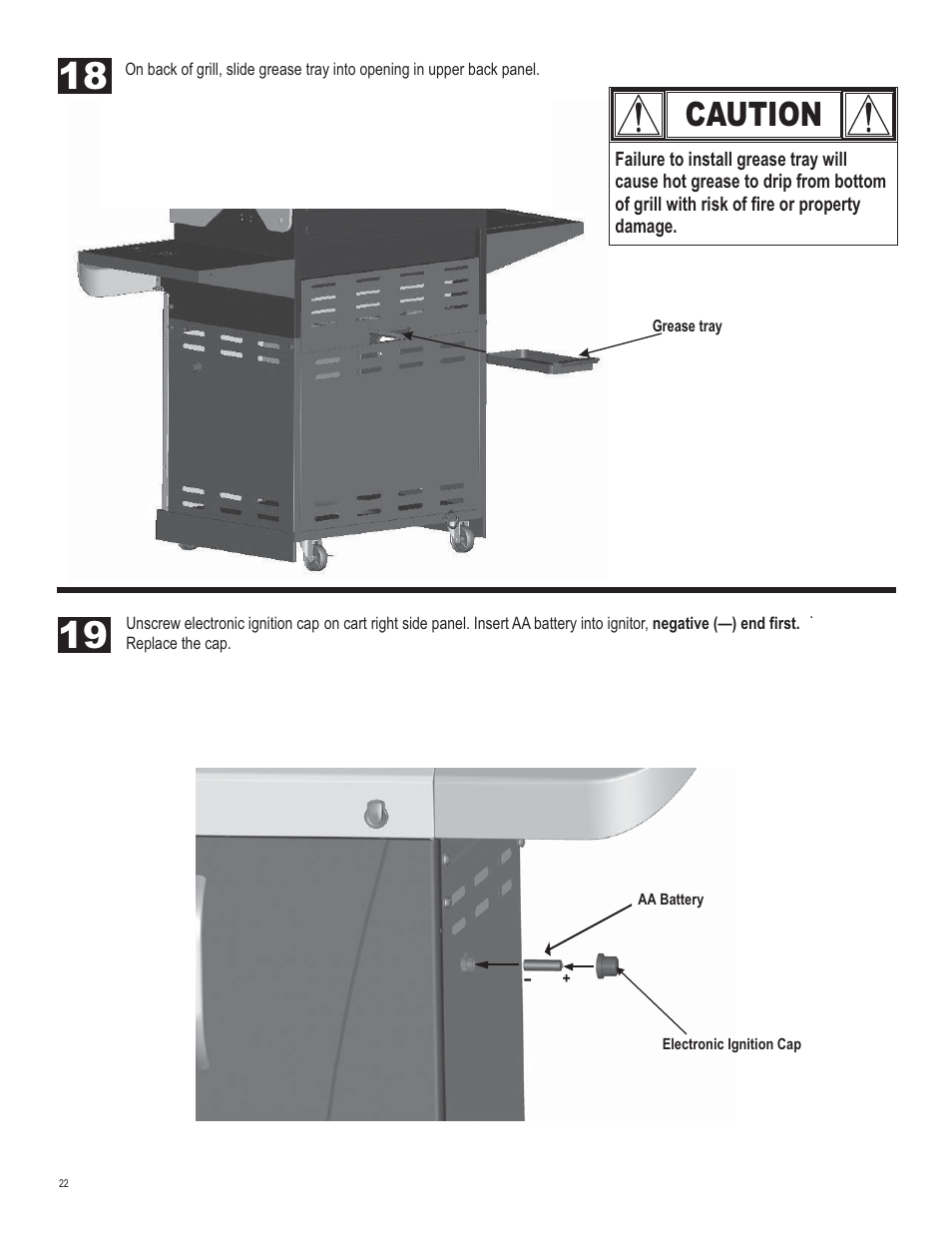 Caution | Char-Broil 463270911 User Manual | Page 22 / 28