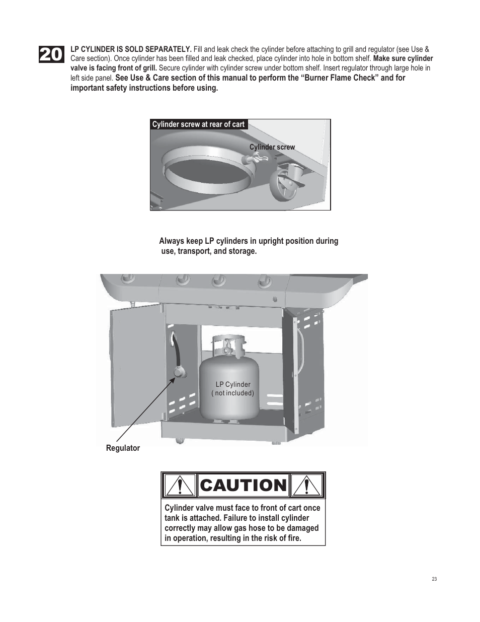 Caution | Char-Broil 463270911 User Manual | Page 23 / 28