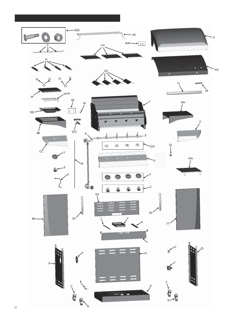 Parts diagram | Char-Broil 463224611 User Manual | Page 12 / 32