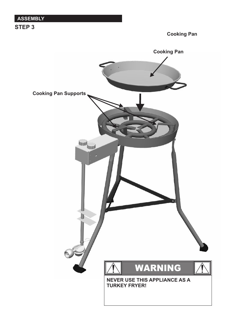 Warning | Char-Broil MULTI PURPOSE COOKER 11101706 User Manual | Page 15 / 20