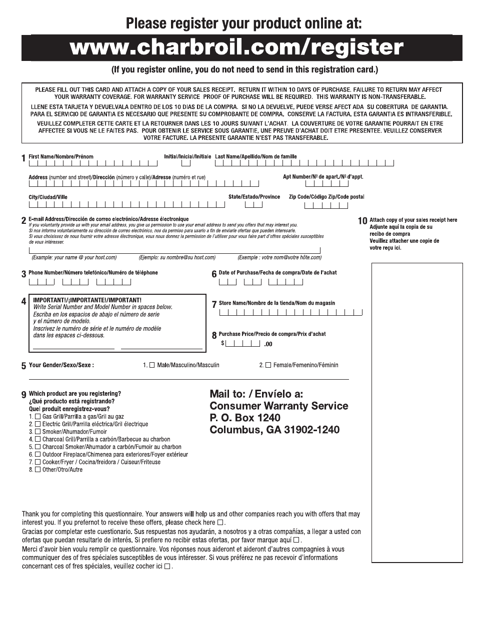 Char-Broil MULTI PURPOSE COOKER 11101706 User Manual | Page 19 / 20