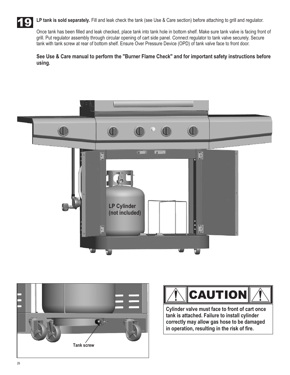 Caution | Char-Broil 463460711 User Manual | Page 26 / 32