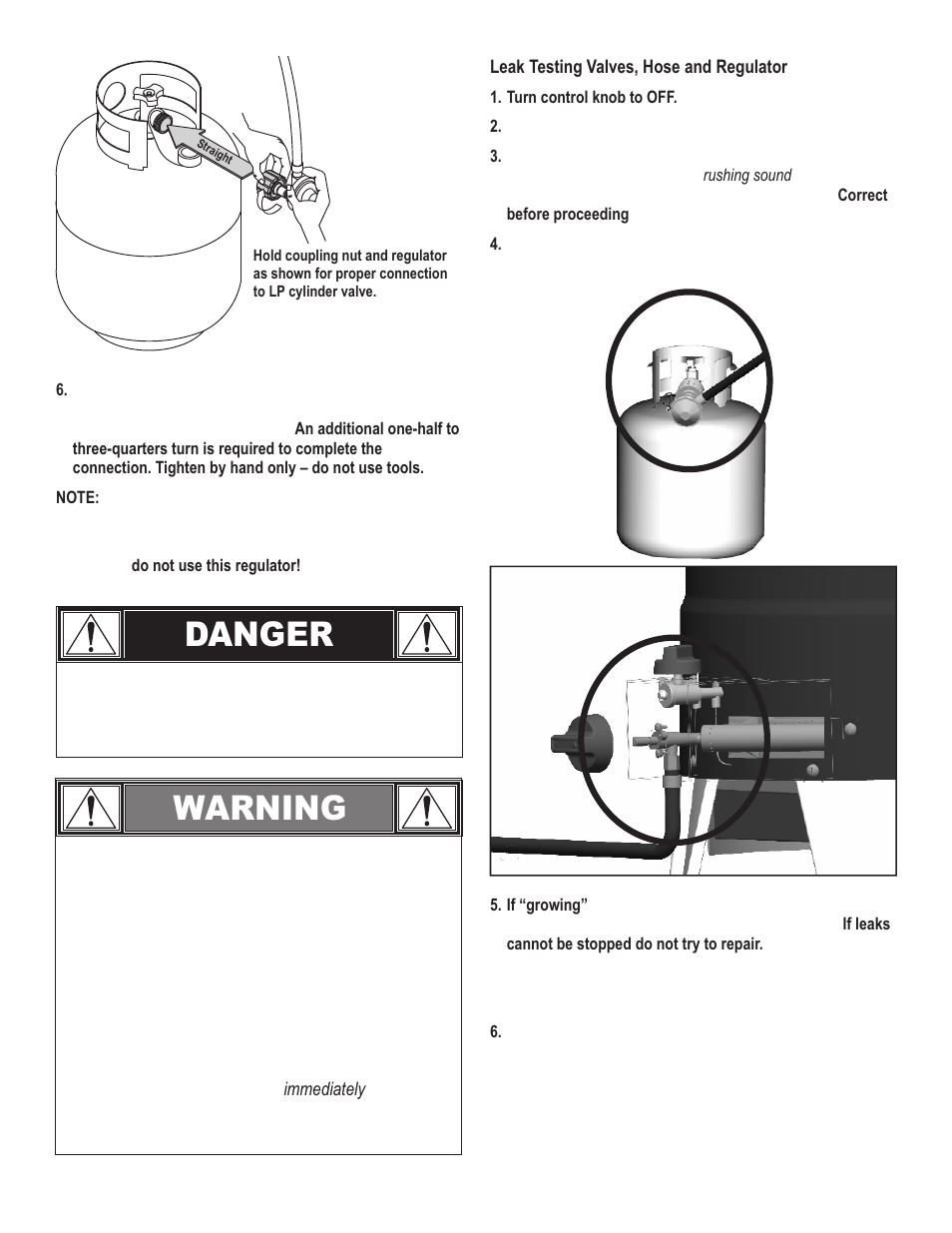 Danger, Warning | Char-Broil 10101480 User Manual | Page 7 / 20