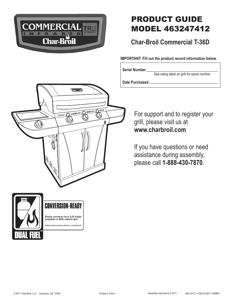 Char-Broil 463247412 User Manual | 28 pages