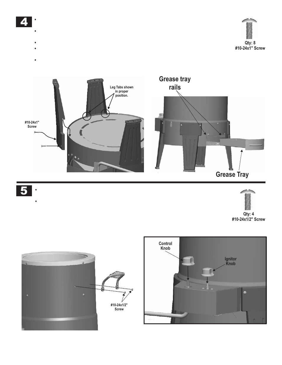 Grease tray rails grease tray | Char-Broil THE BIG EASY 12101550 User Manual | Page 15 / 24