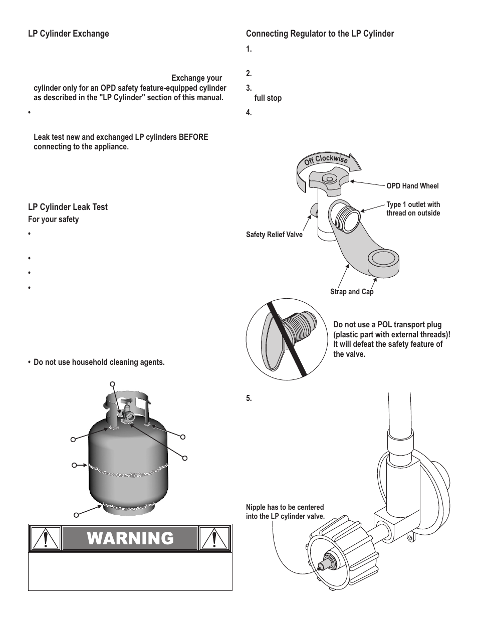 Warning | Char-Broil THE BIG EASY 12101550 User Manual | Page 6 / 24