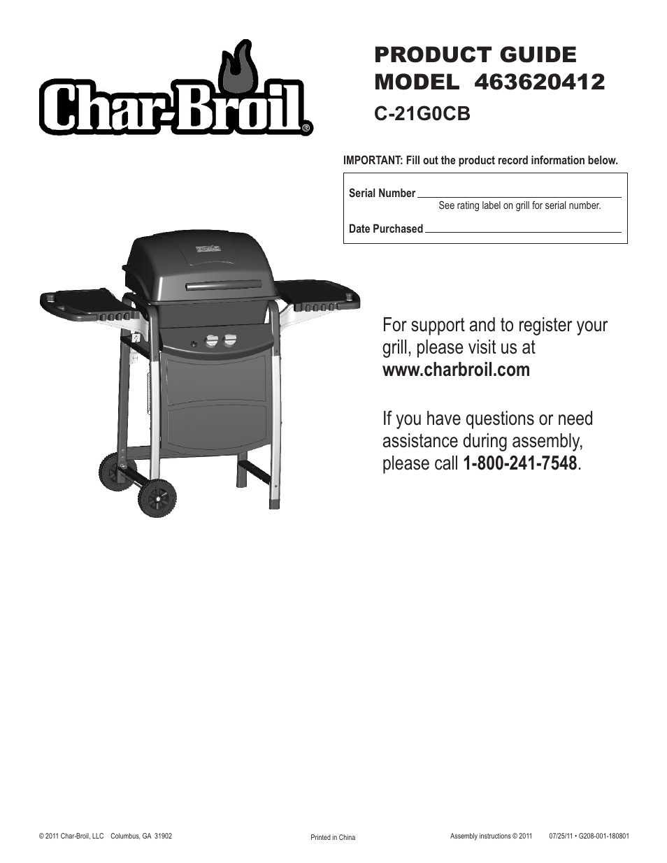 Char-Broil 463620412 User Manual | 32 pages
