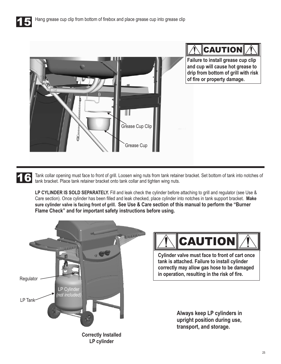 Caution | Char-Broil 463620412 User Manual | Page 25 / 32