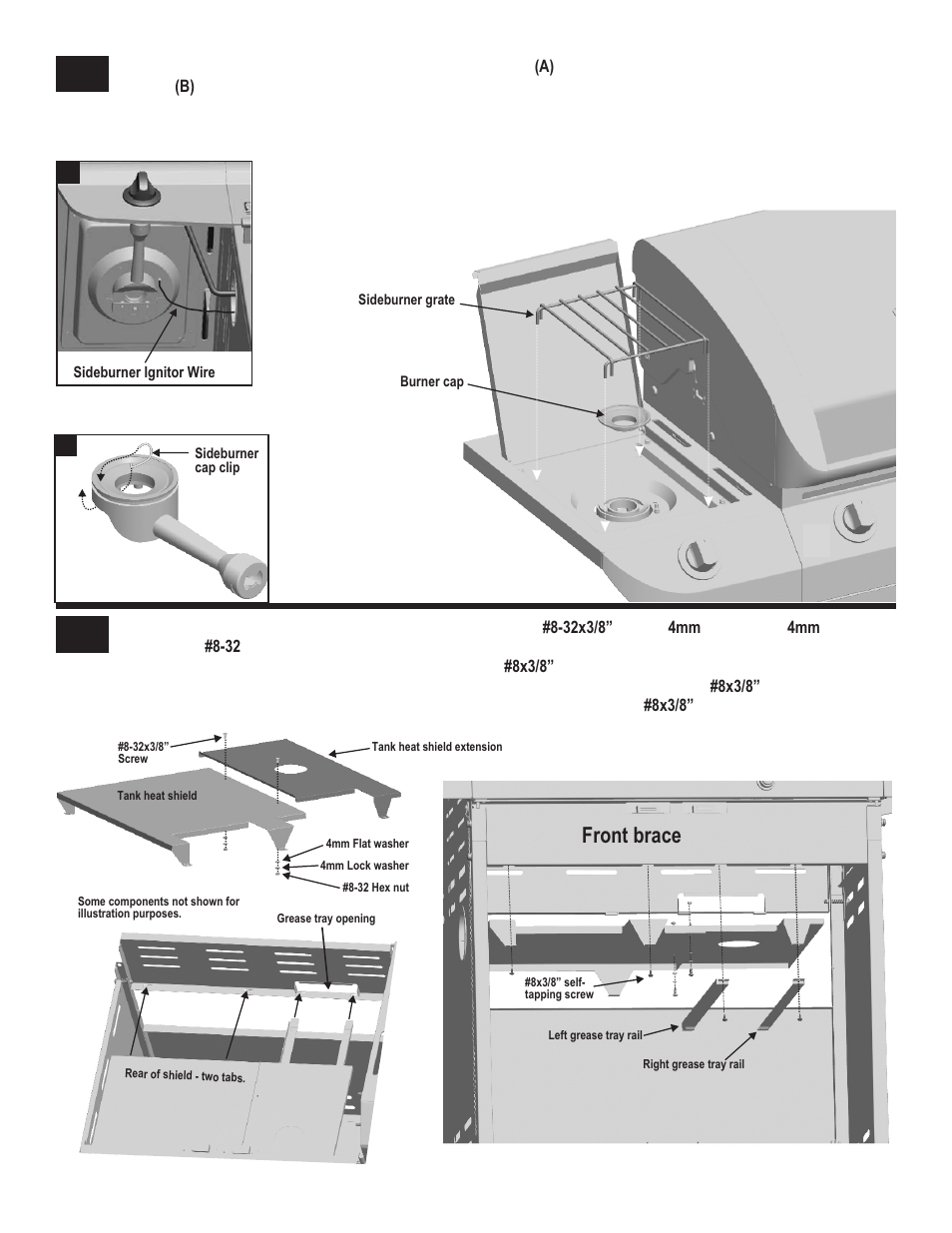 Front brace | Char-Broil COMMERCIAL 463268008 User Manual | Page 20 / 32