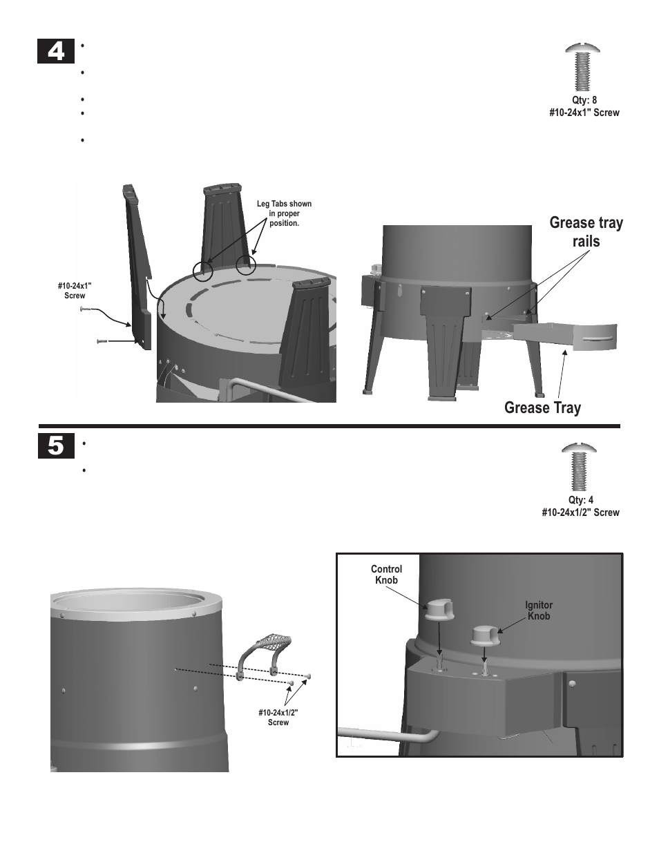 Grease tray rails grease tray | Char-Broil The Big Easy 42804468 User Manual | Page 15 / 24