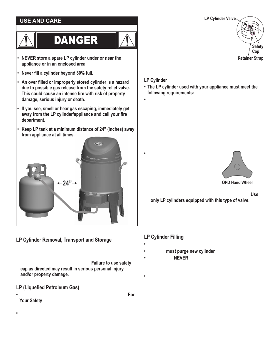 Danger | Char-Broil The Big Easy 42804468 User Manual | Page 5 / 24