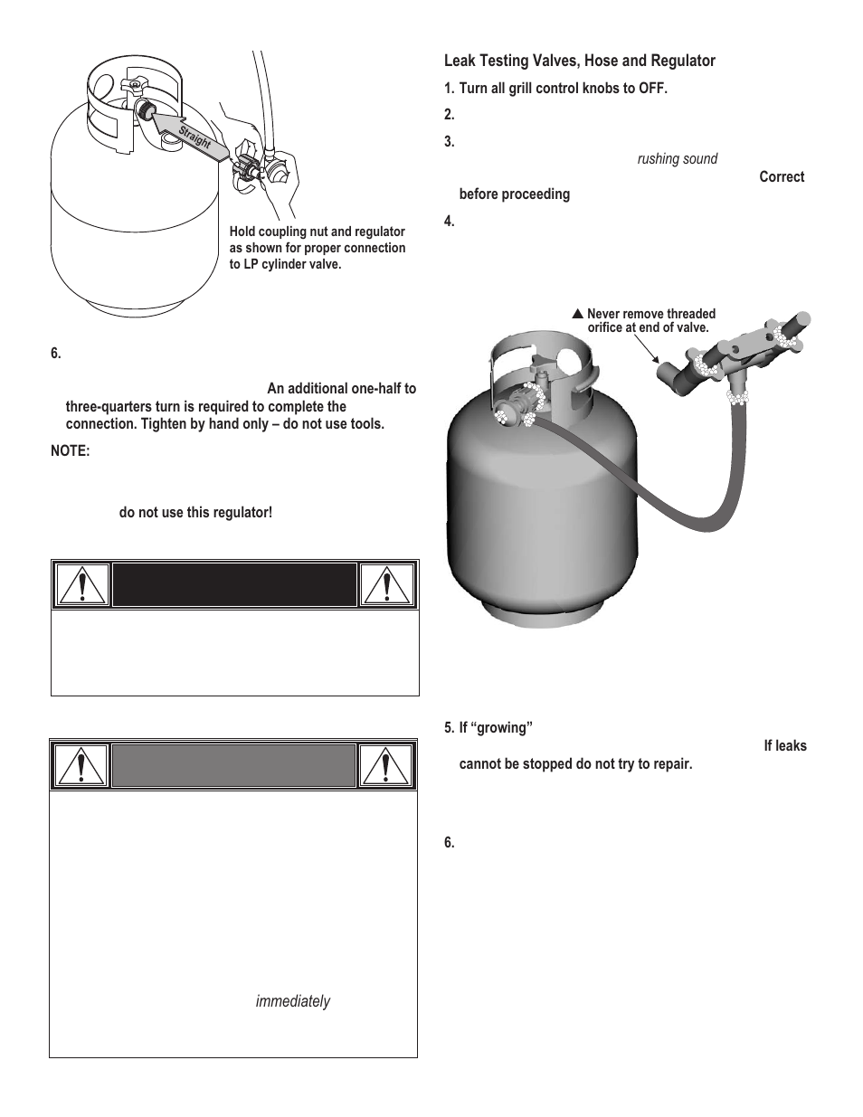 Danger, Warning | Char-Broil RED 463250108 User Manual | Page 6 / 28