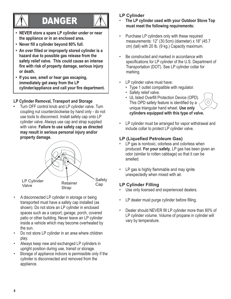 Danger | Char-Broil 5101194 User Manual | Page 4 / 20