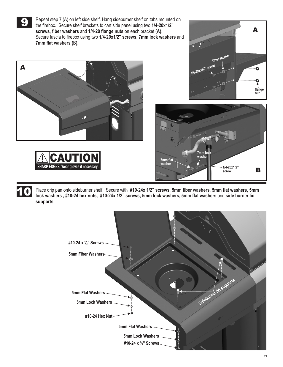 Caution | Char-Broil 463460712 User Manual | Page 21 / 32