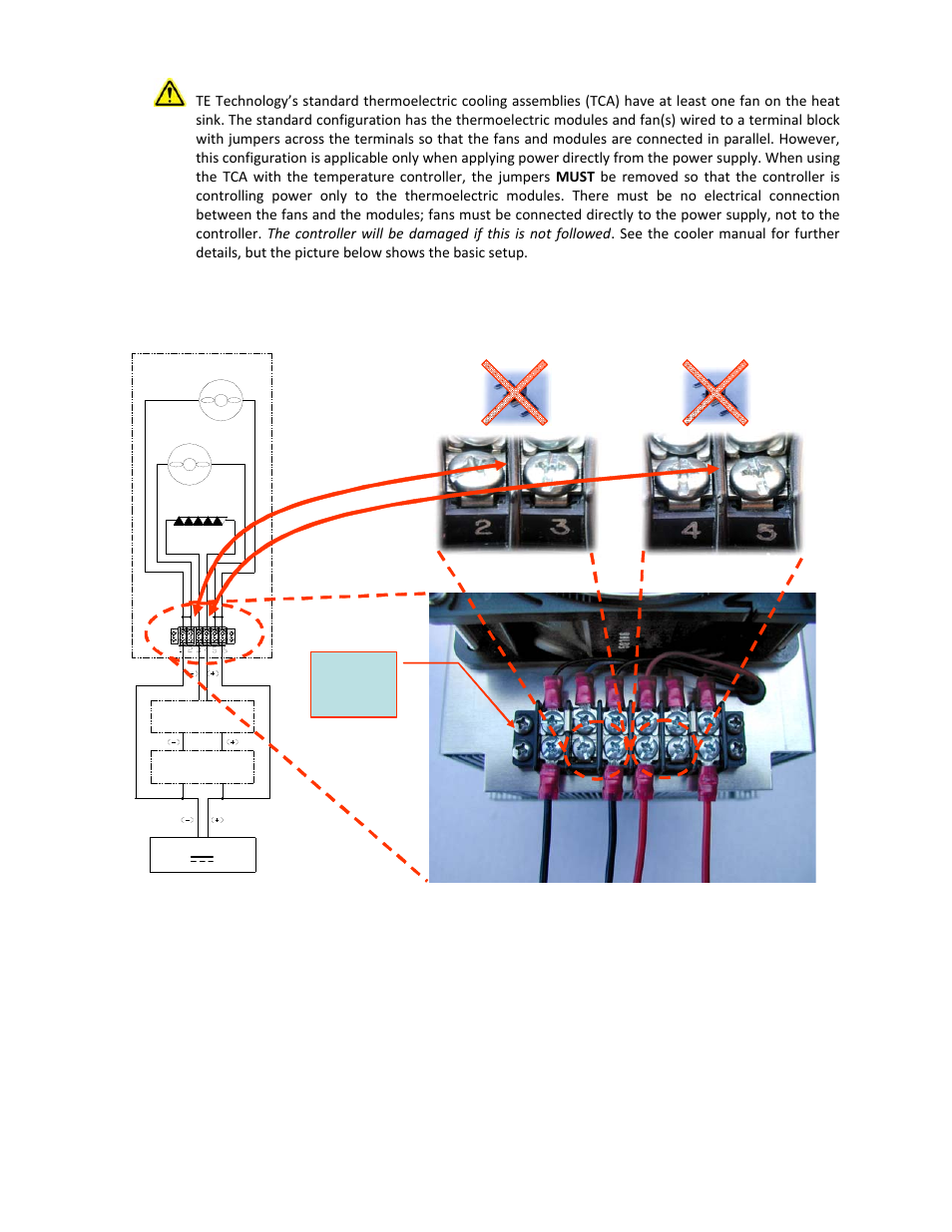 Temperature controller connection | TE Technology TC-24-10 User Manual | Page 13 / 23