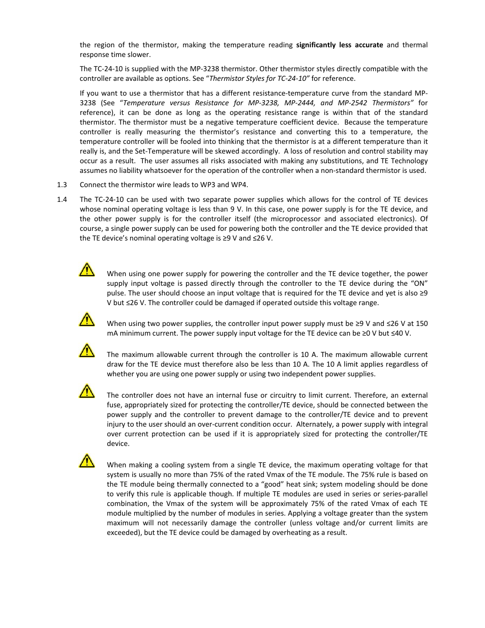 TE Technology TC-24-10 User Manual | Page 9 / 23