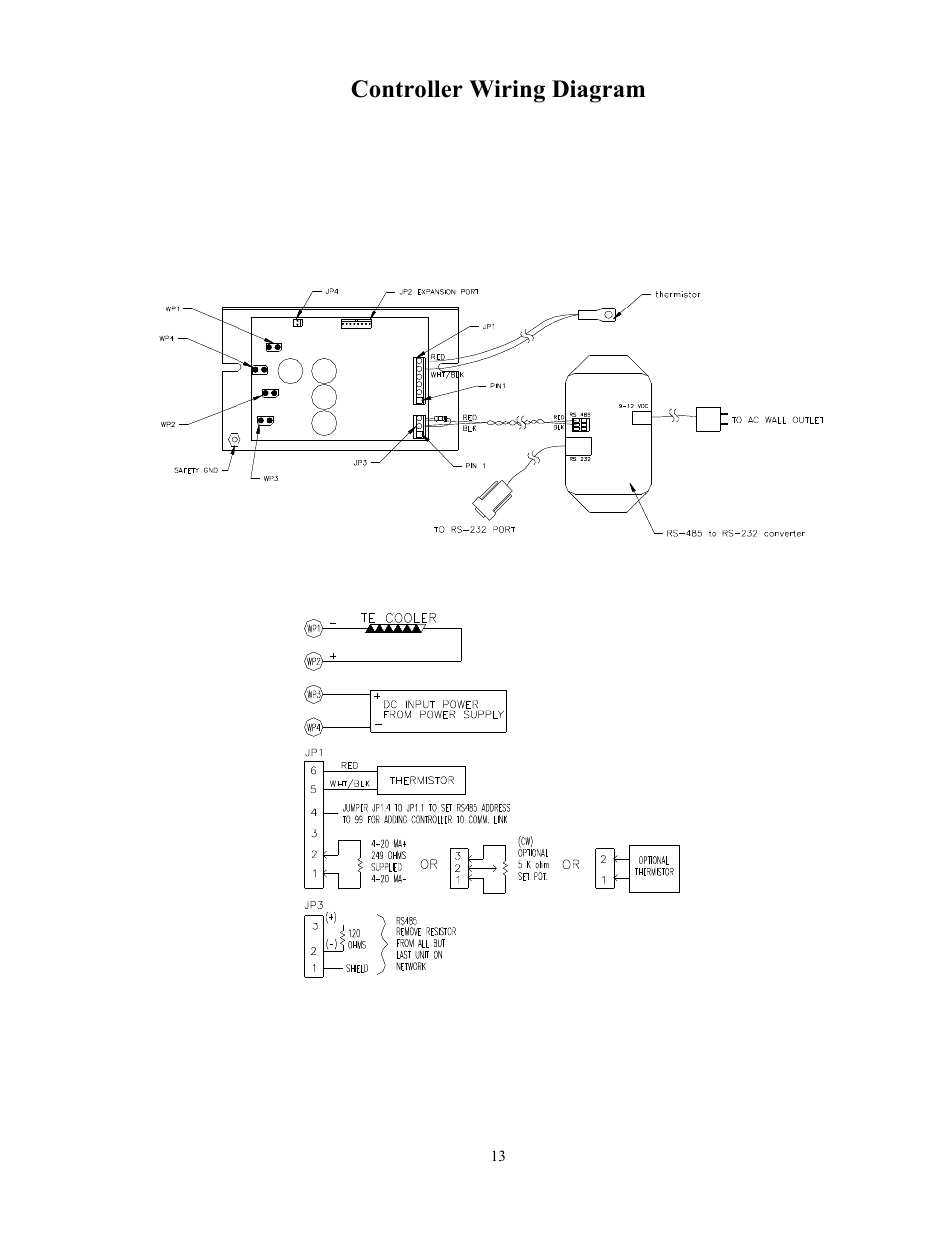 Controller wiring diagram | TE Technology TC-24-25 User Manual | Page 13 / 35