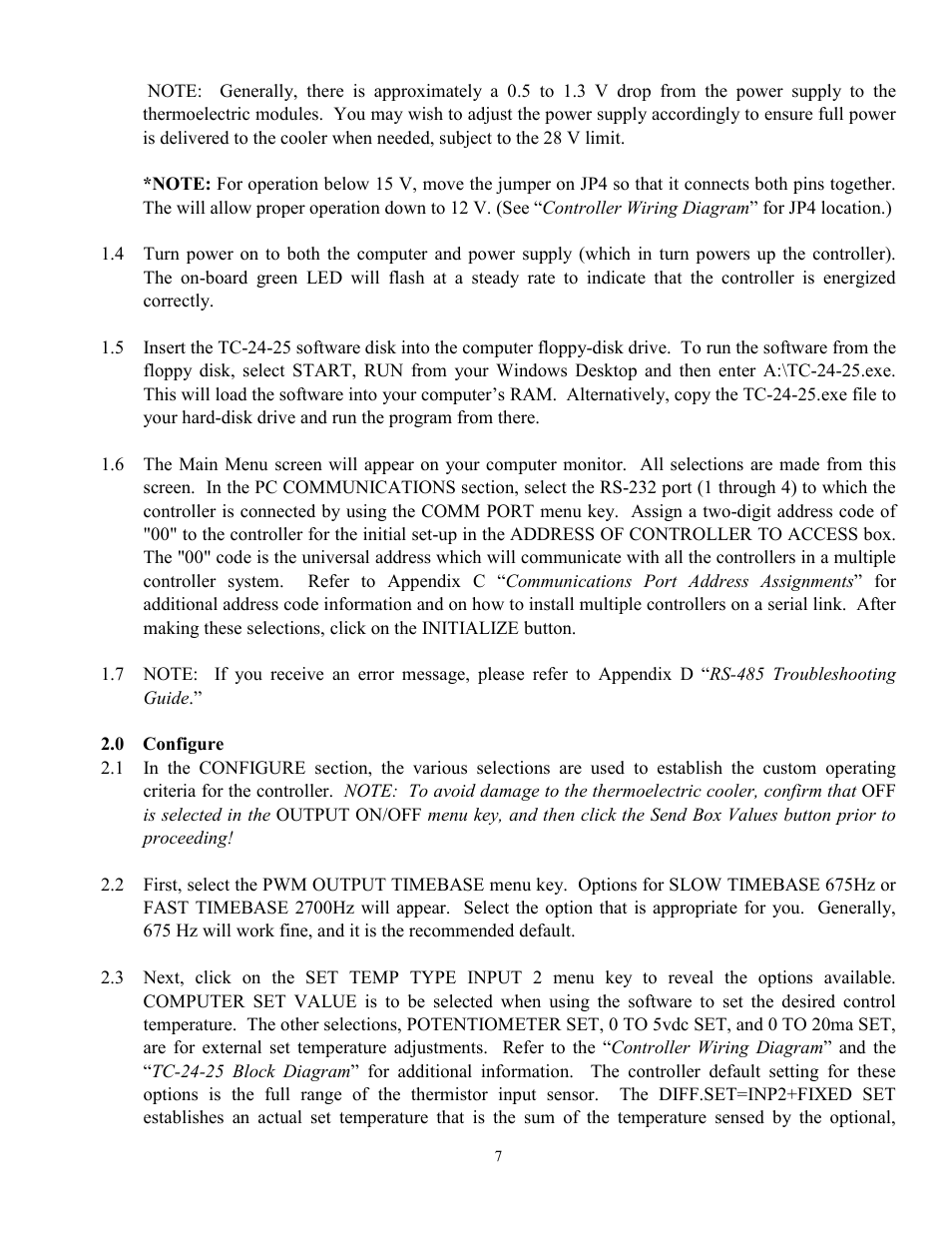TE Technology TC-24-25 User Manual | Page 7 / 35