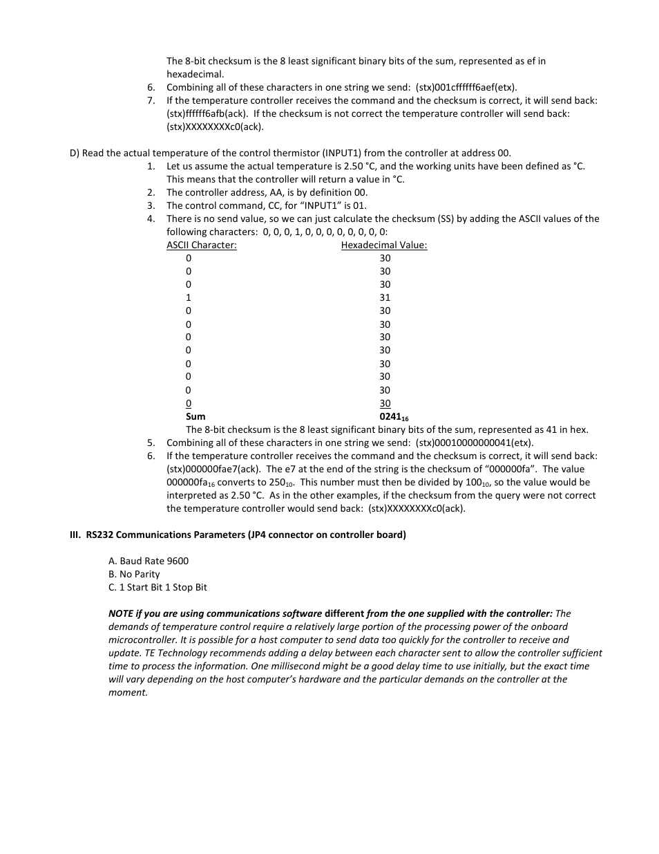 TE Technology TC-36-25-RS232 User Manual | Page 45 / 59