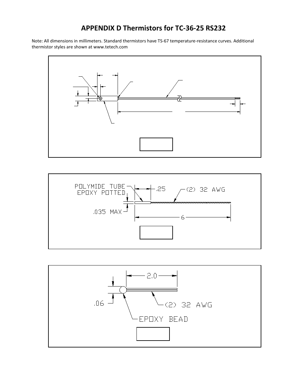 Appendix d thermistors for tc-36-25 rs232, Mp-2444 | TE Technology TC-36-25-RS232 User Manual | Page 55 / 59