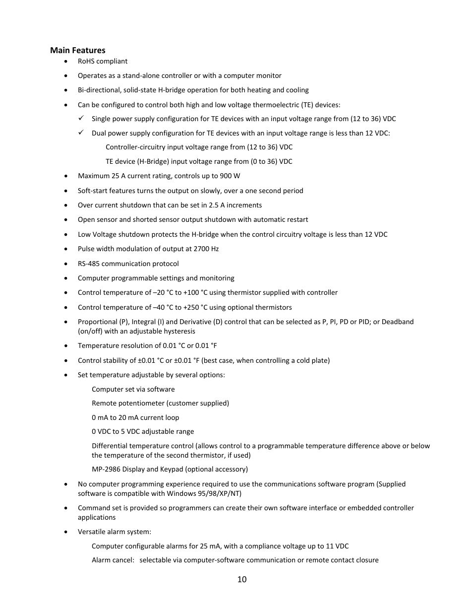TE Technology TC-36-25-RS485 User Manual | Page 10 / 61