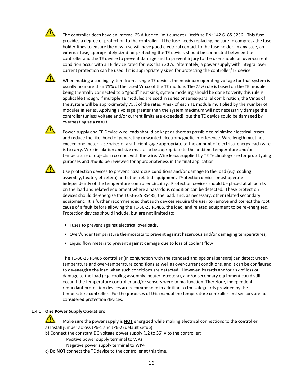 TE Technology TC-36-25-RS485 User Manual | Page 16 / 61