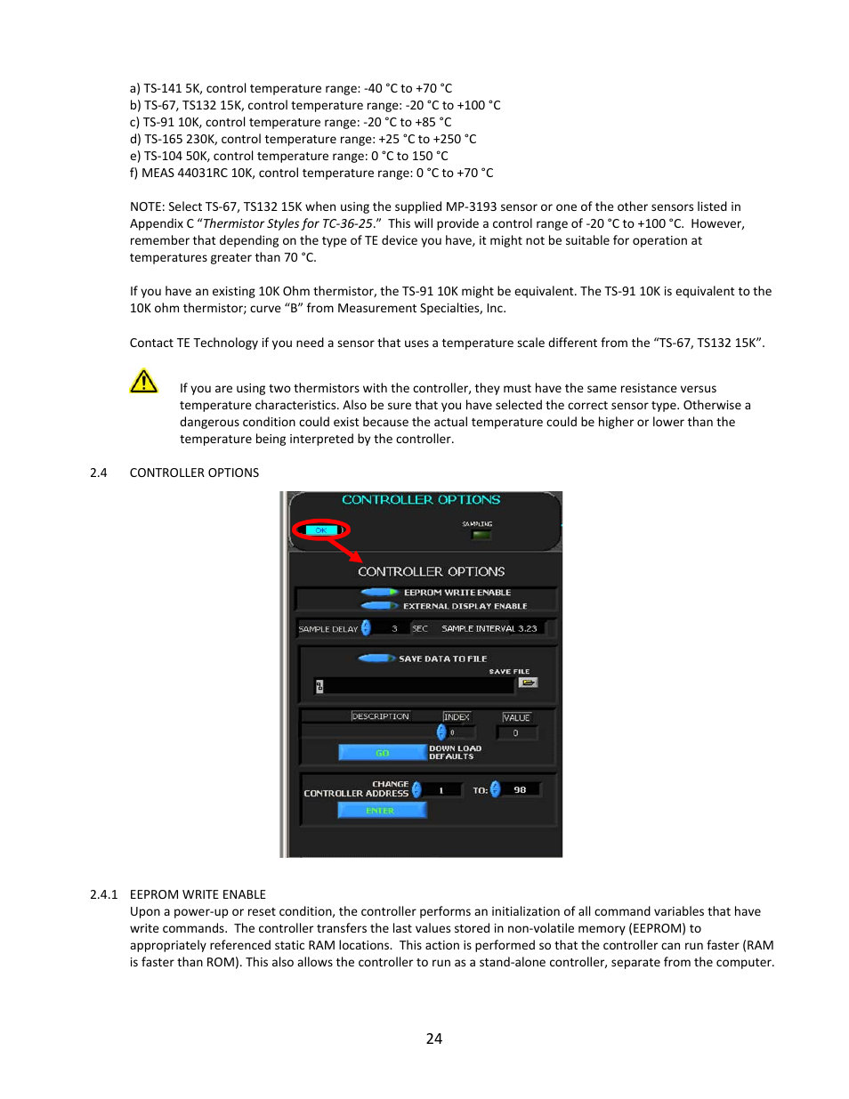 TE Technology TC-36-25-RS485 User Manual | Page 24 / 61