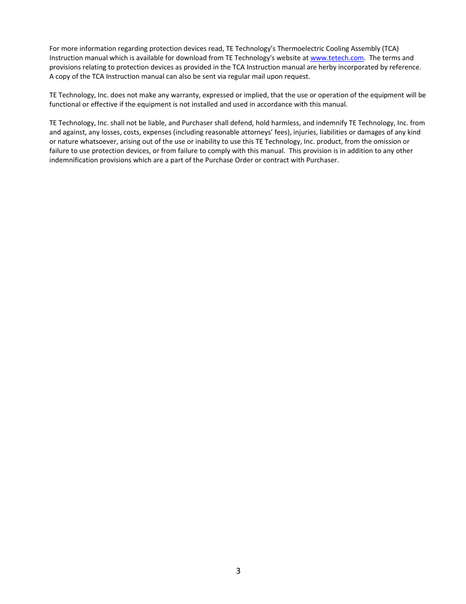 TE Technology TC-36-25-RS485 User Manual | Page 3 / 61