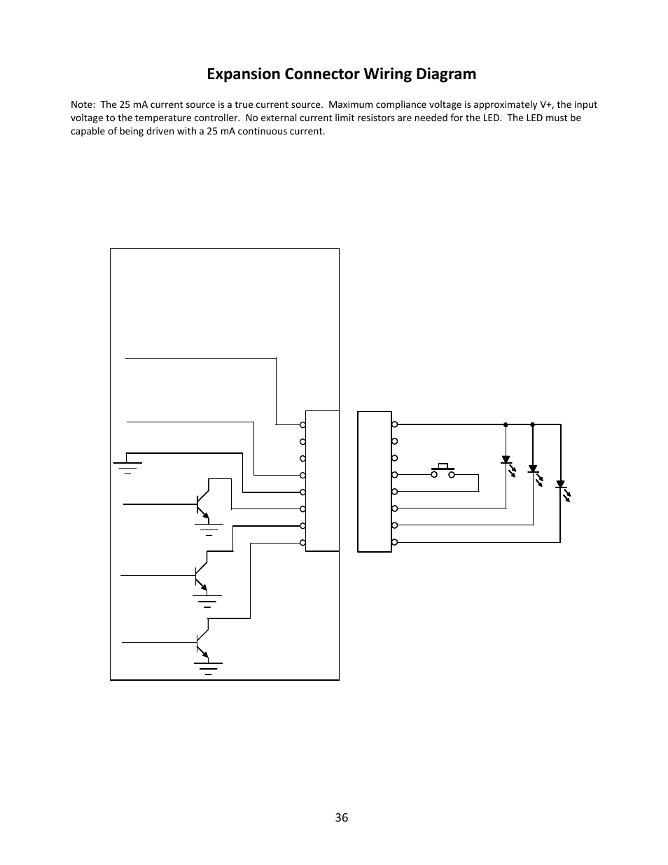 Expansion connector wiring diagram | TE Technology TC-36-25-RS485 User Manual | Page 36 / 61