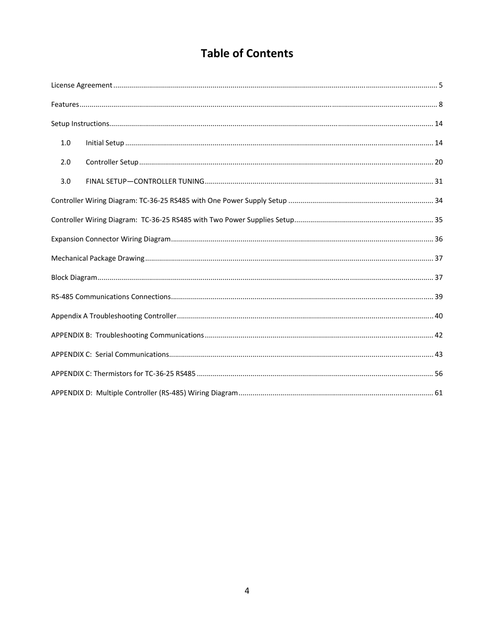 TE Technology TC-36-25-RS485 User Manual | Page 4 / 61