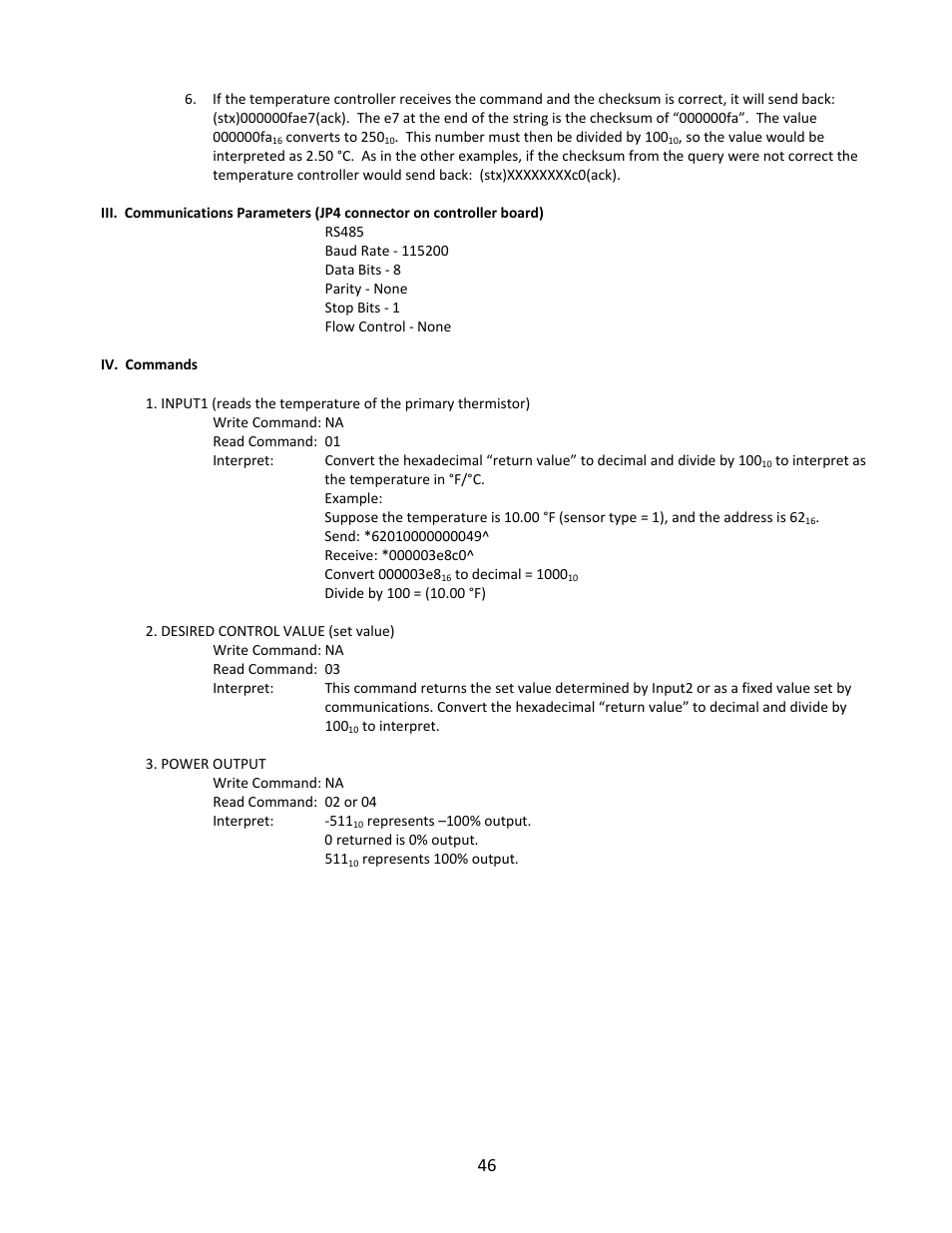 TE Technology TC-36-25-RS485 User Manual | Page 46 / 61