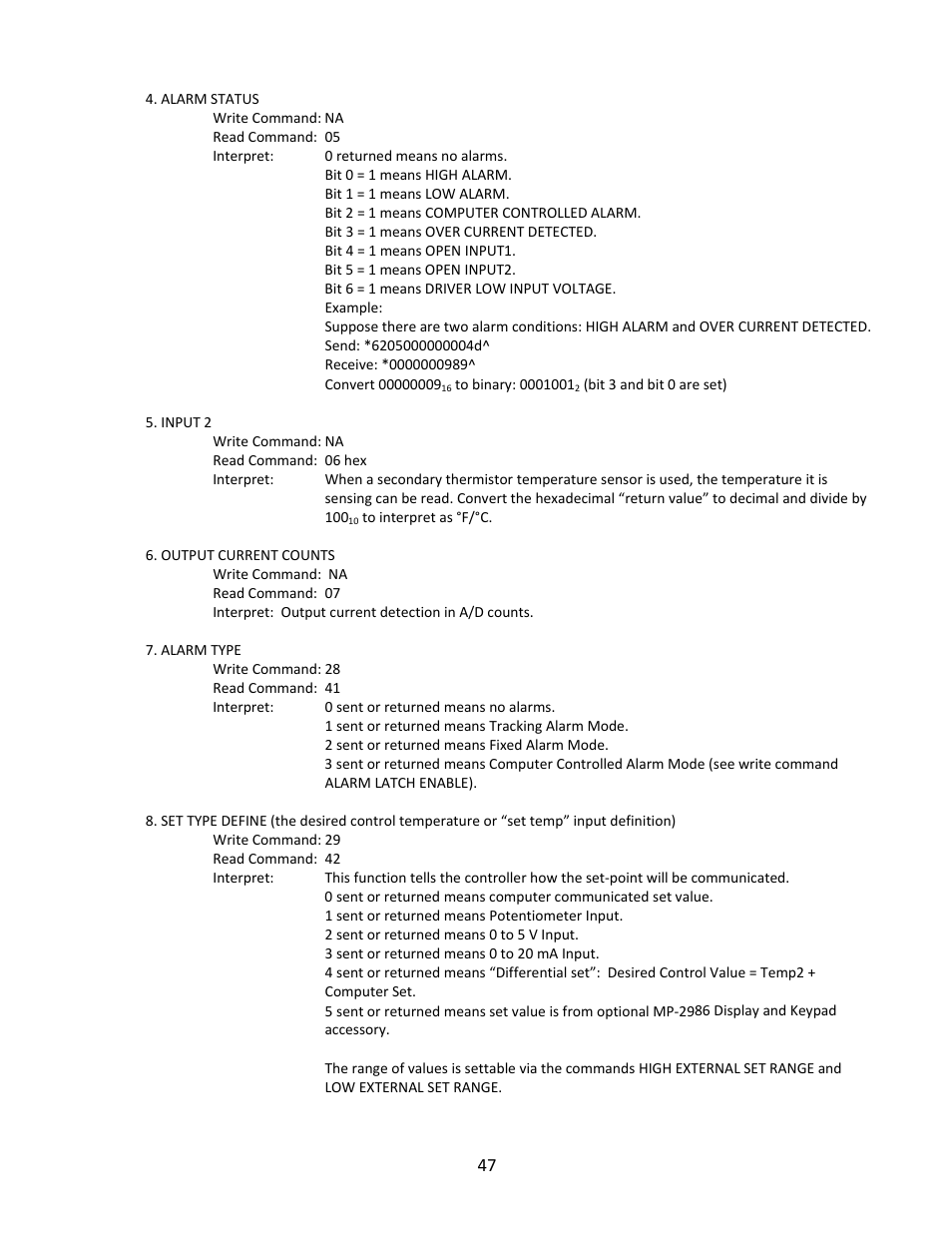 TE Technology TC-36-25-RS485 User Manual | Page 47 / 61