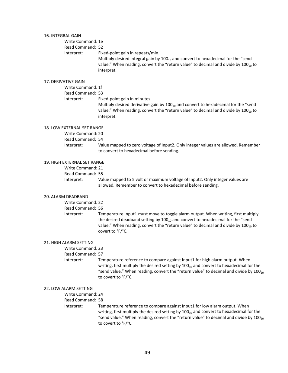 TE Technology TC-36-25-RS485 User Manual | Page 49 / 61