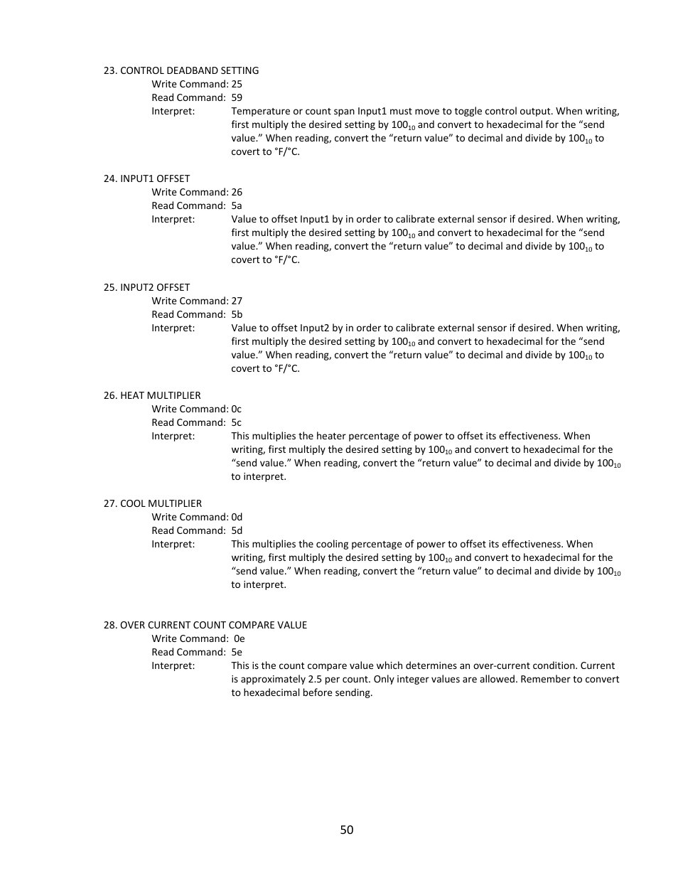 TE Technology TC-36-25-RS485 User Manual | Page 50 / 61
