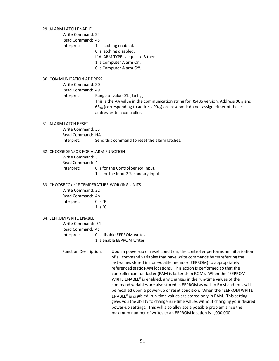 TE Technology TC-36-25-RS485 User Manual | Page 51 / 61