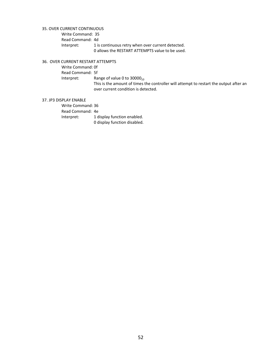 TE Technology TC-36-25-RS485 User Manual | Page 52 / 61