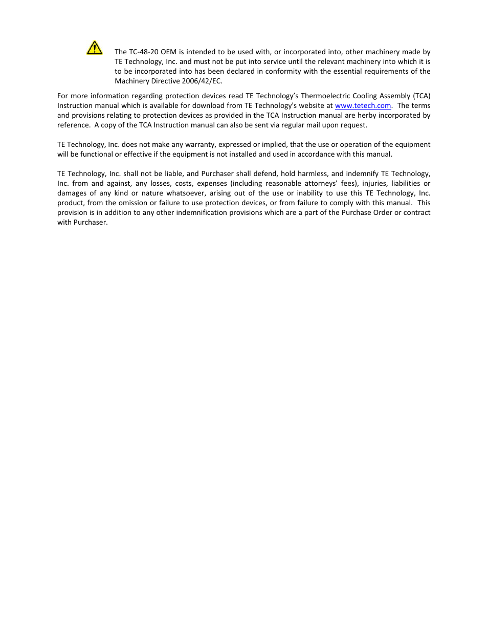 TE Technology TC-48-20 User Manual | Page 3 / 58