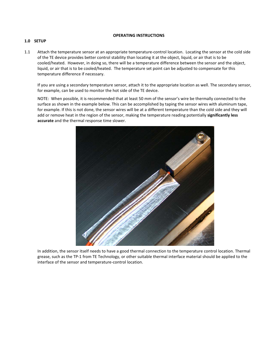 0 setup, Setup | TE Technology TC-720 User Manual | Page 14 / 98