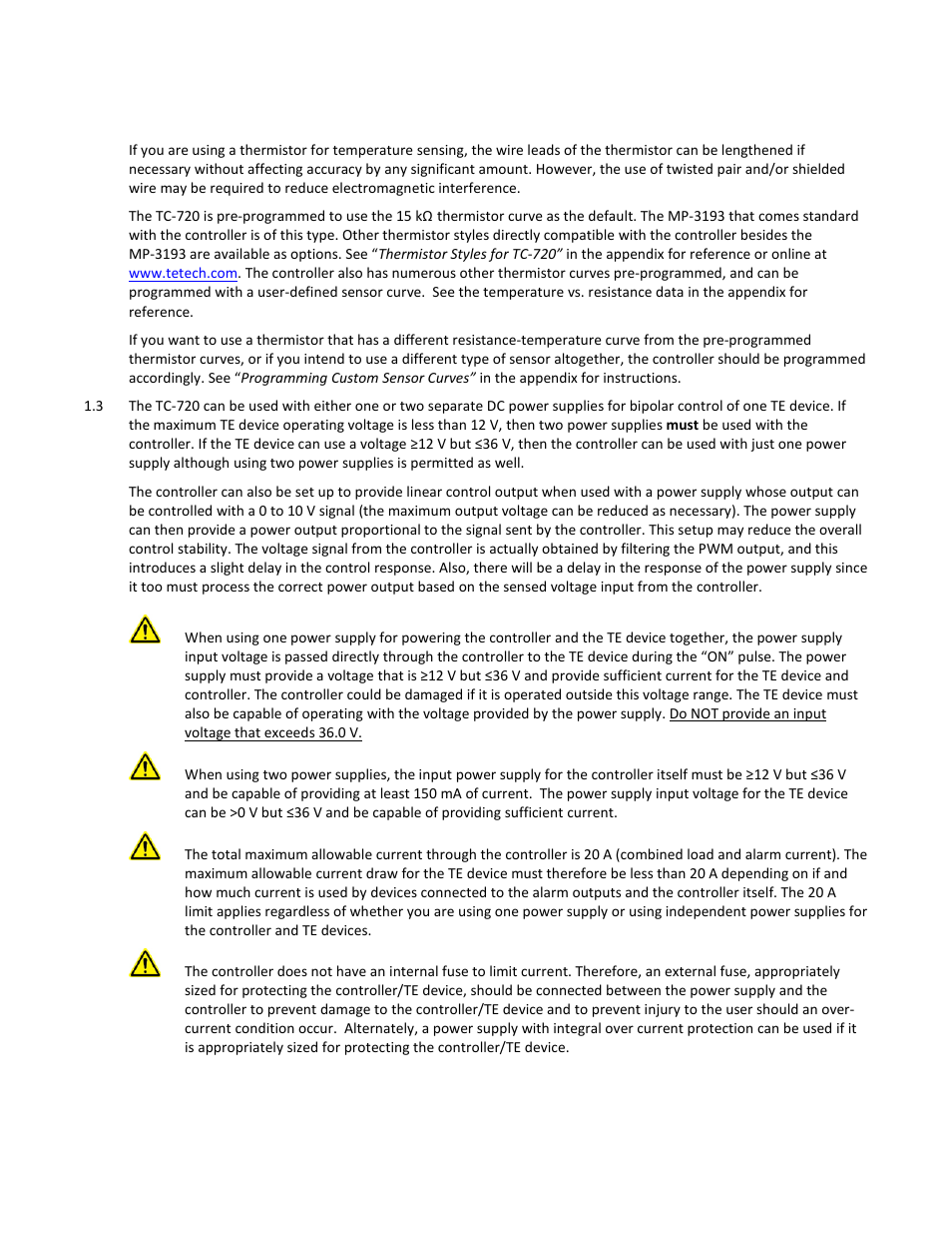 TE Technology TC-720 User Manual | Page 16 / 98