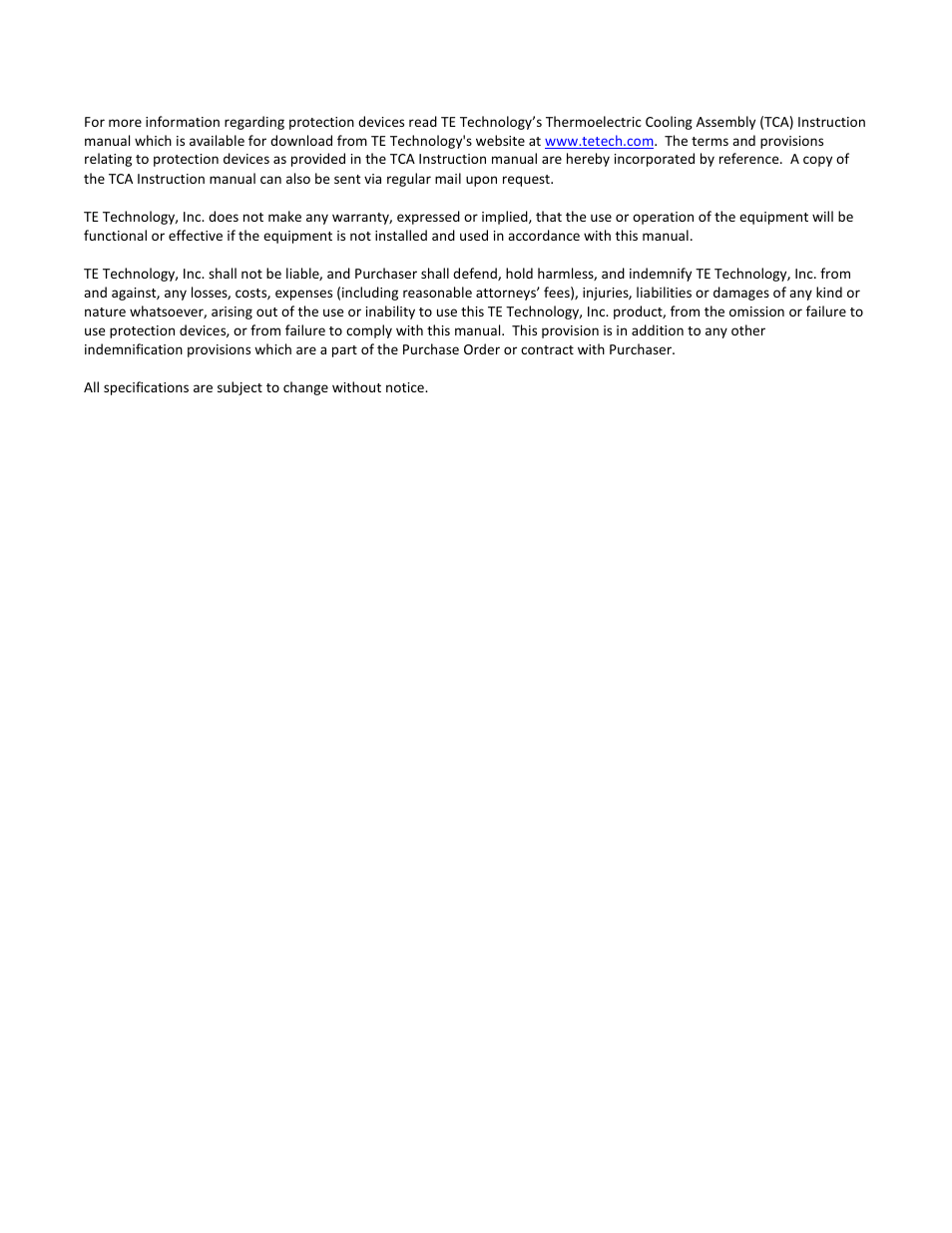 TE Technology TC-720 User Manual | Page 3 / 98