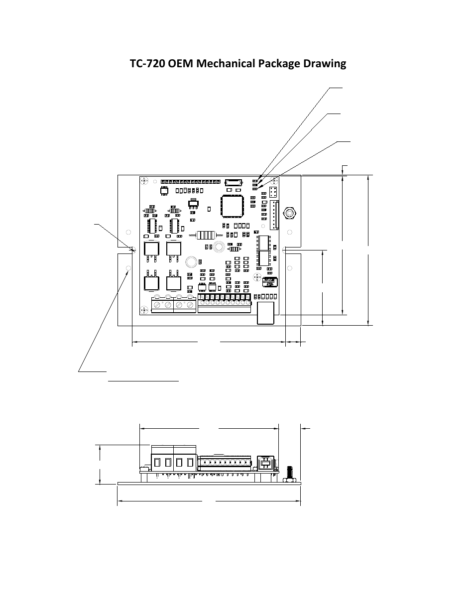 Tc-720 oem mechanical package drawing | TE Technology TC-720 User Manual | Page 68 / 98