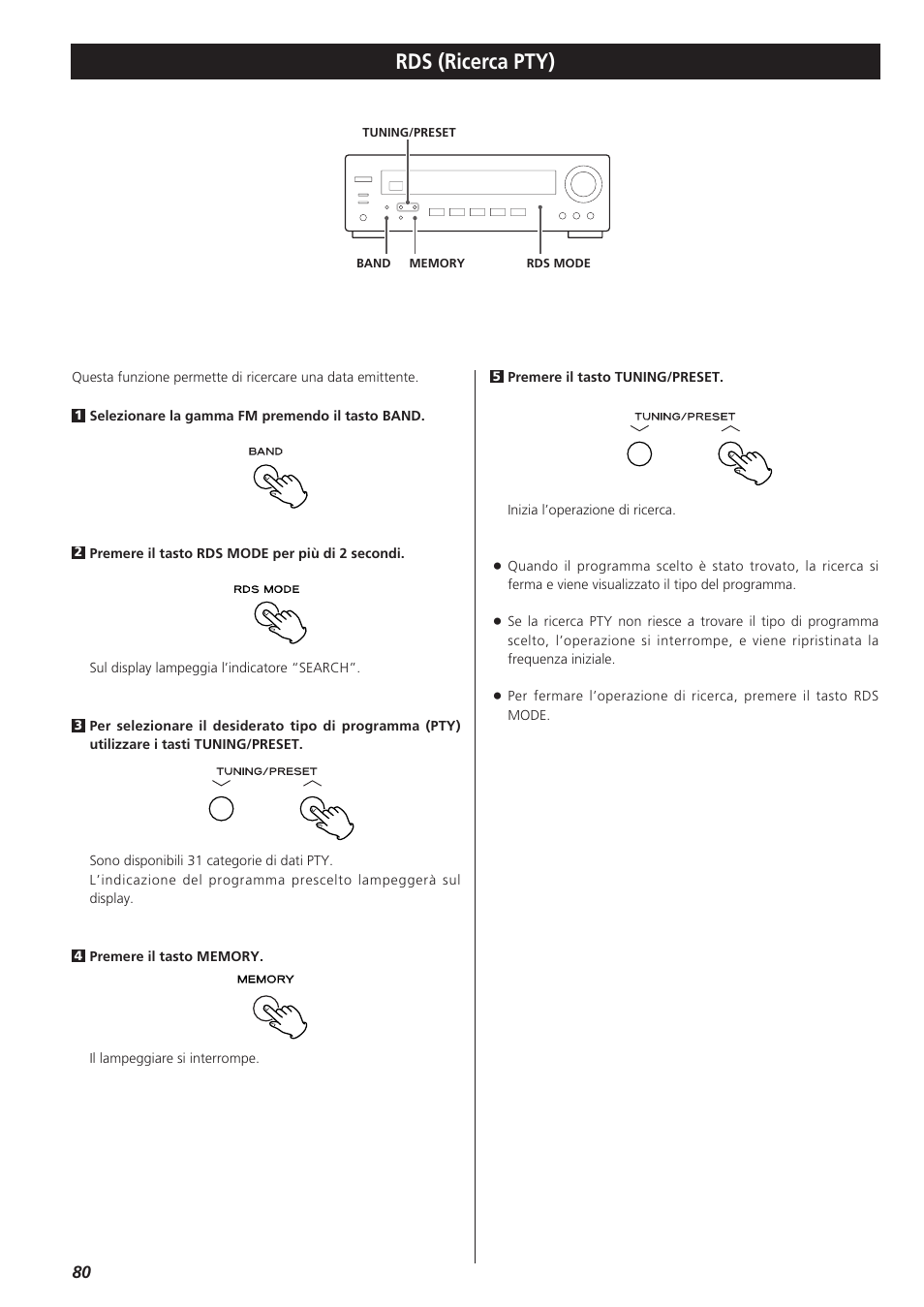 Rds (ricerca pty) | Teac AG-790 User Manual | Page 80 / 100