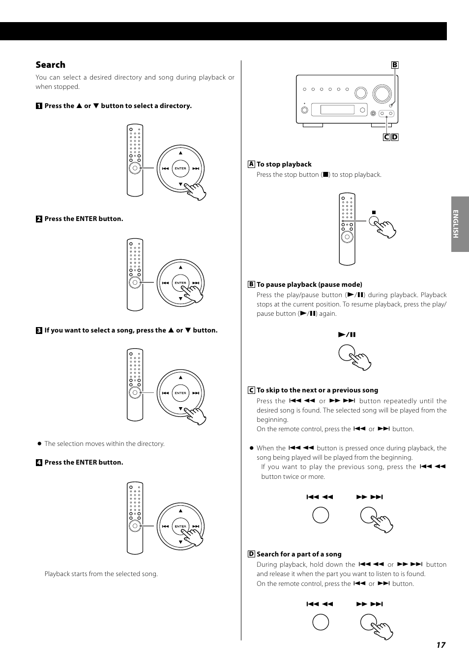 Search | Teac AG-H380 User Manual | Page 17 / 32