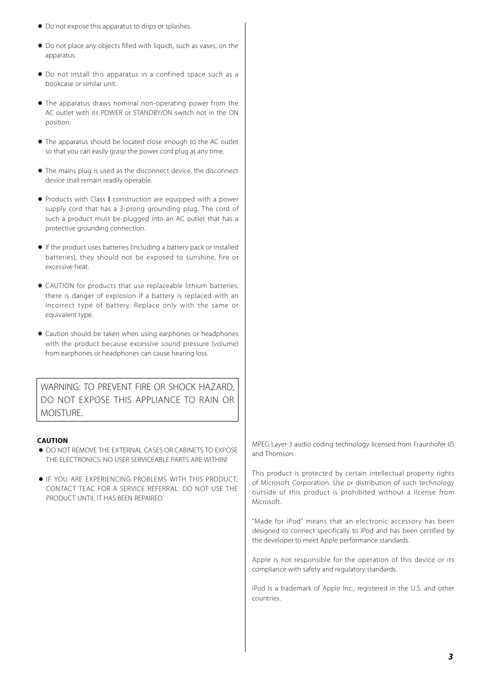 Teac AG-H380 User Manual | Page 3 / 32