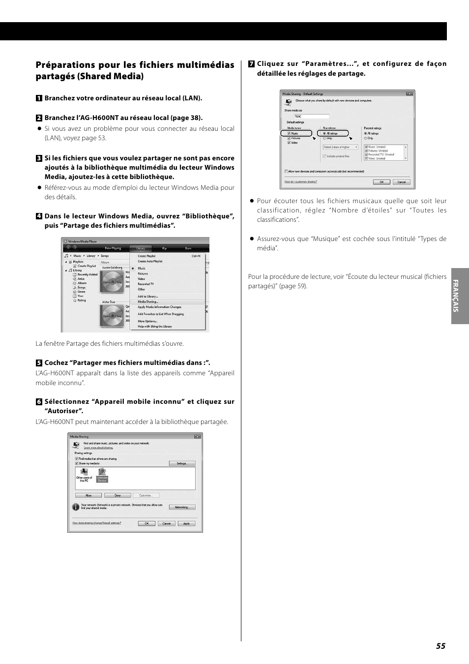 Teac AG-H600NT User Manual | Page 55 / 96