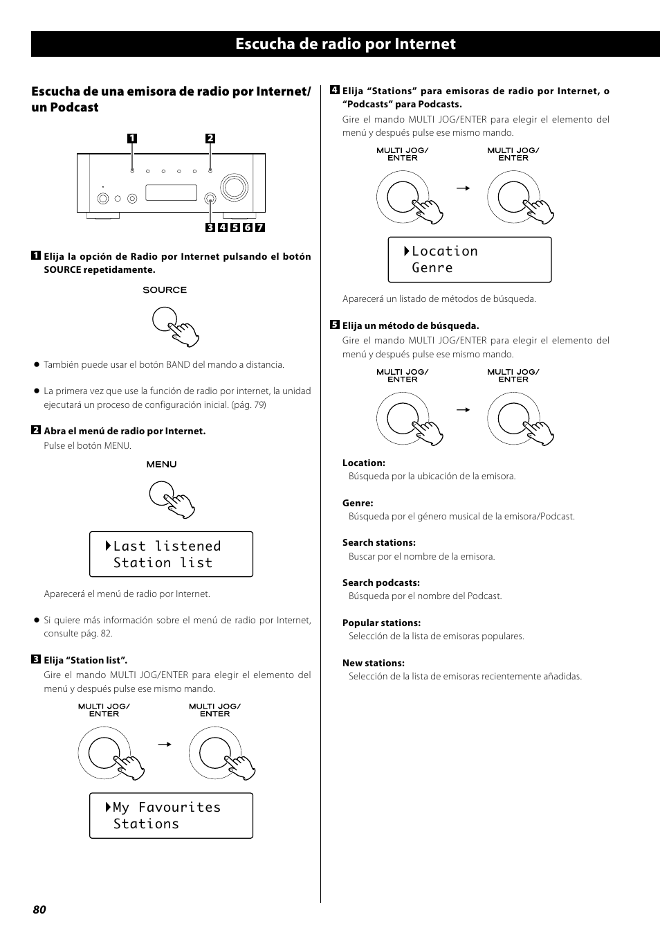 Escucha de radio por internet | Teac AG-H600NT User Manual | Page 80 / 96