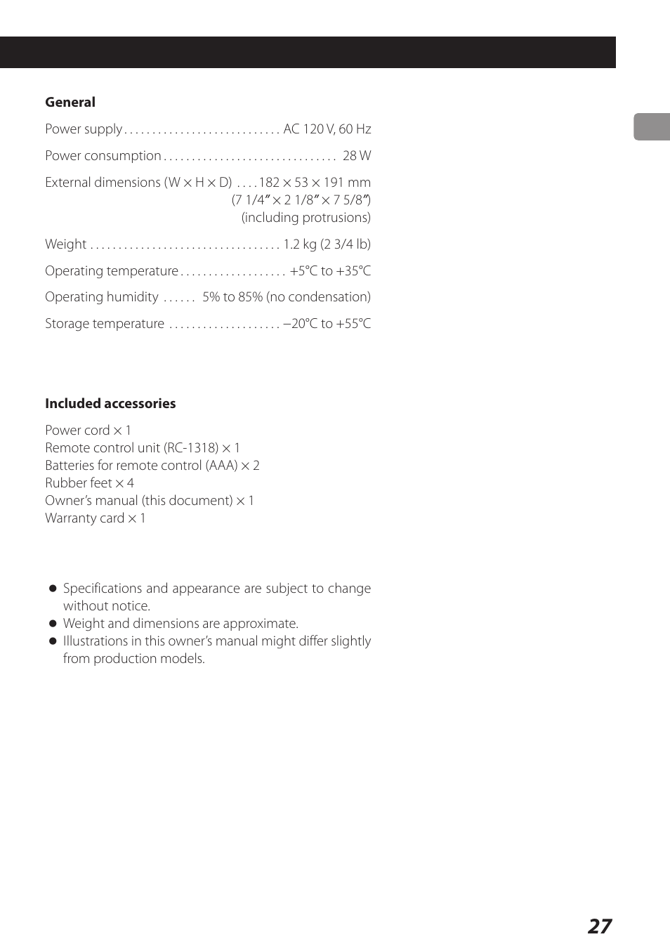 Teac AI-101DA User Manual | Page 27 / 76