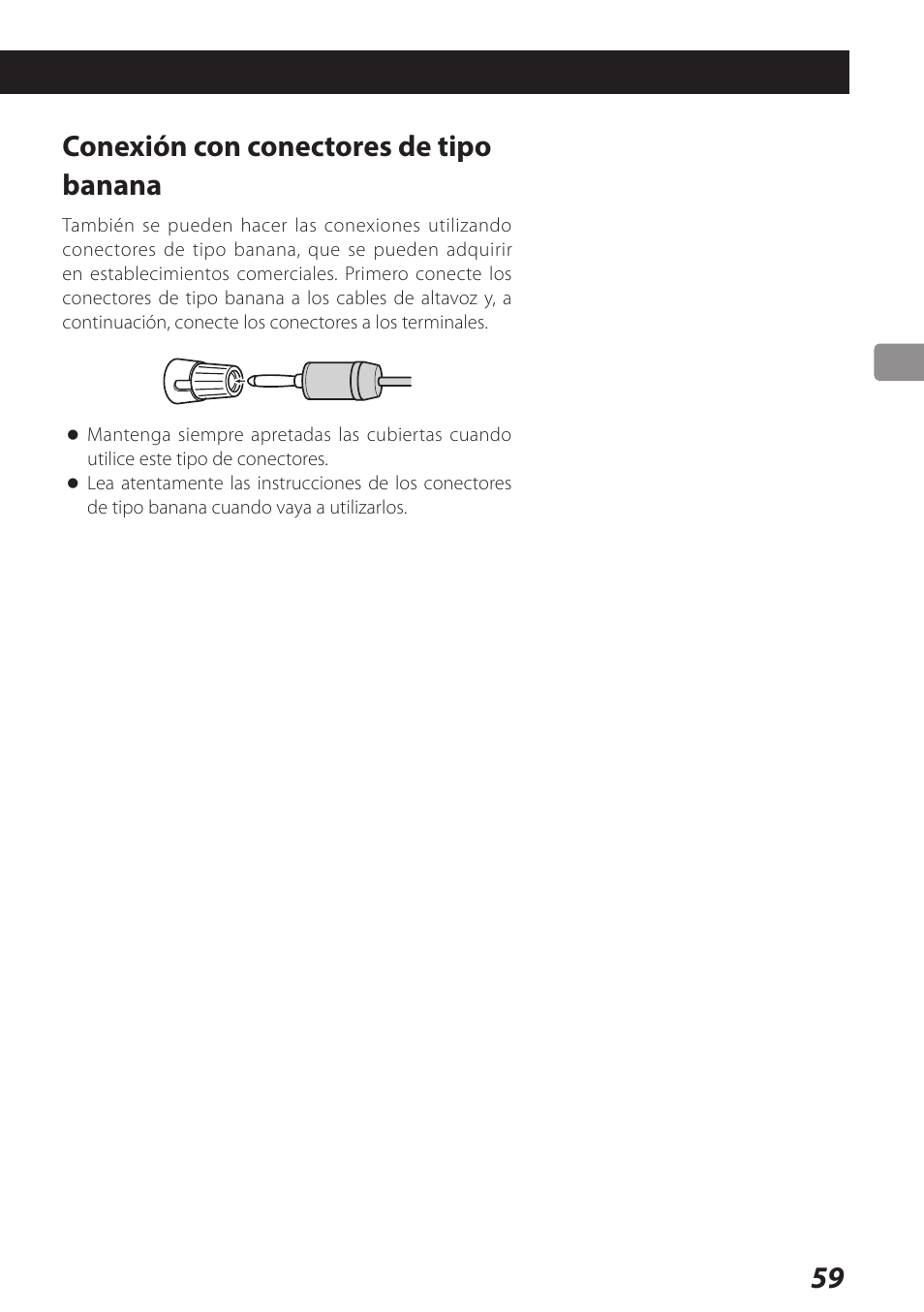 Conexión con conectores de tipo banana | Teac AI-101DA User Manual | Page 59 / 76